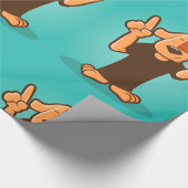 カメラ付き犬 ラッピングペーパー