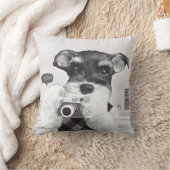 カメラ付シュナウザー クッション (ブランケット)