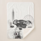 カメラ付シュナウザー シェルパブランケット (正面)