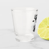 カメラ付シュナウザー ショットグラス (左)