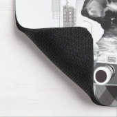 カメラ付シュナウザー マウスパッド (コーナー)