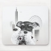 カメラ付シュナウザー マウスパッド (正面)