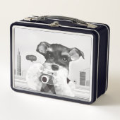 カメラ付シュナウザー メタルランチボックス (正面)