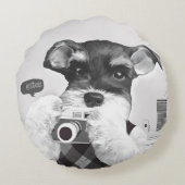 カメラ付シュナウザー ラウンドクッション (裏面)