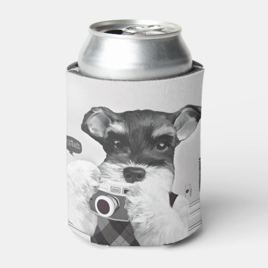 カメラ付シュナウザー 缶クーラー (缶正面)