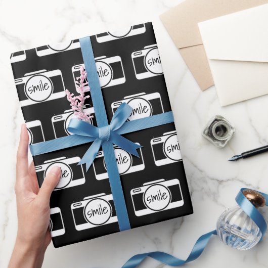 カメラ付スマイル文字 ラッピングペーパー (ギフト)