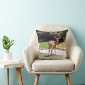 カメラ写真を見ている鹿 クッション (椅子)