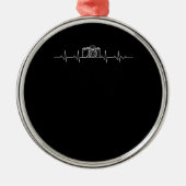 カメラ写真ハートビートフォトグラファー メタルオーナメント (正面)