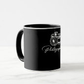 カメラ写真家レンズカメラマンフォーカスフォトグラフ マグカップ (正面左)