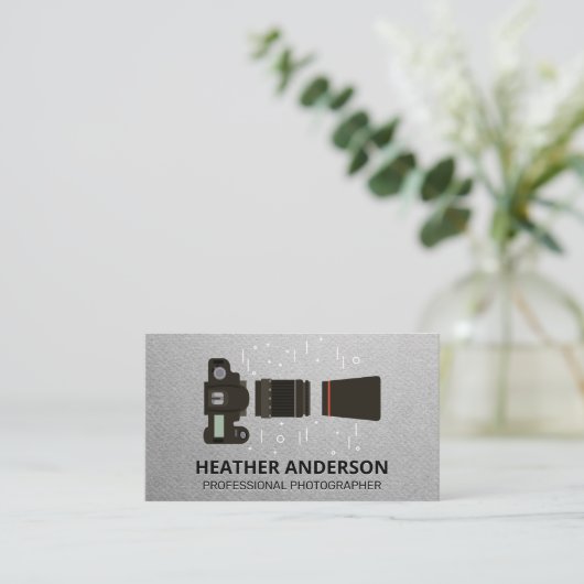 カメラ及びレンズ装置 名刺 (スタンド正面)