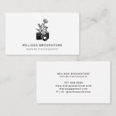 カメラ図解入りの、写真付きの及び花自然撮影 名刺 (正面/裏面)