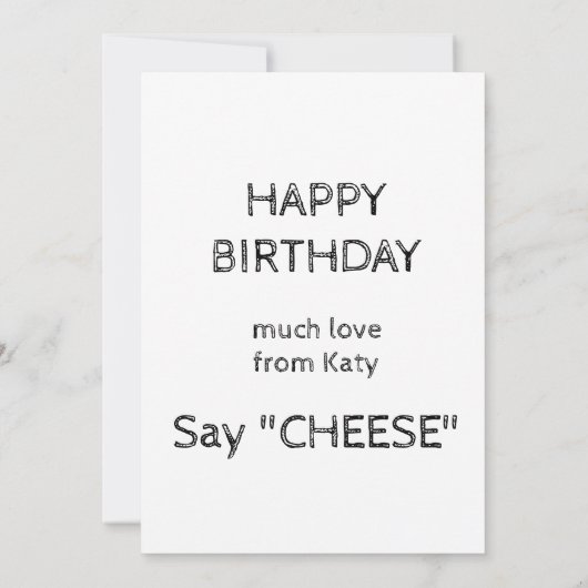 カメラ愛好家、写真家のための誕生日カード 招待状 (裏面)