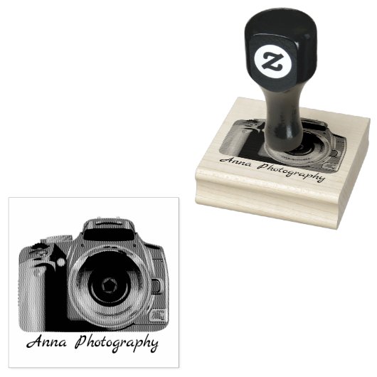カメラ撮影デザイン木印 ラバースタンプ (押印)