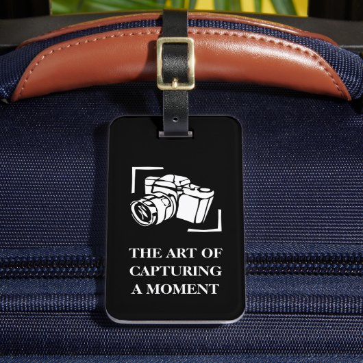 カメラ撮影引用文白黒カスタム撮影 ラゲッジタグ (正面インサイチュ2)