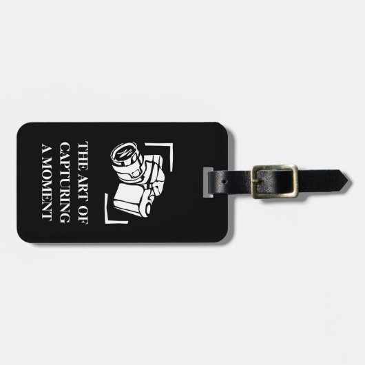 カメラ撮影引用文白黒カスタム撮影 ラゲッジタグ (正面横)