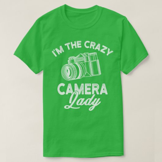 カメラ熱狂するレディーギフおもしろいト Tシャツ (デザイン正面)
