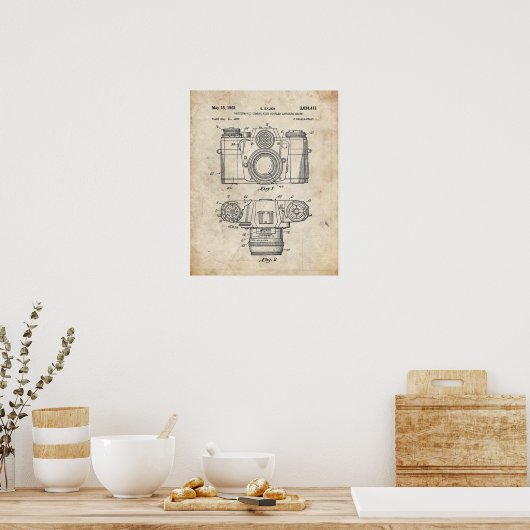 カメラ特許 ポスター (キッチン)