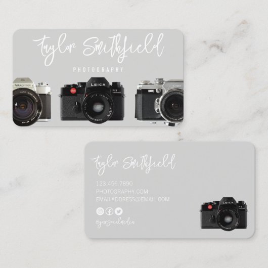 カメラ素朴撮影名刺 名刺 (正面/裏面)