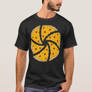 カメラ絞りピザスライス撮影 Tシャツ
