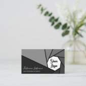 カメラ絞りフォトグラファーのビデオグラファーロゴ 名刺 (スタンド正面)