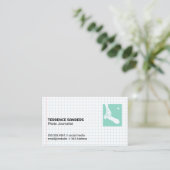 カメラ |グリッド紙 |ジャーナリズム 名刺 (スタンド正面)