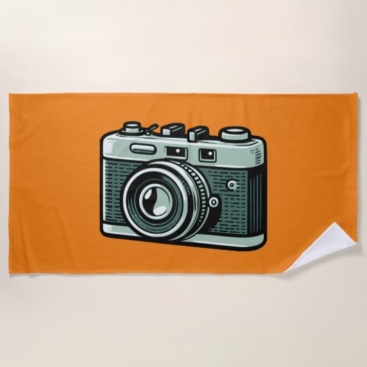 カメラ ビーチタオル (正面)