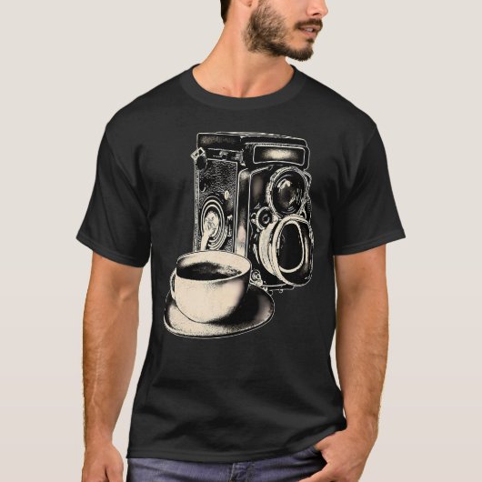 カメラ 写真 コーヒー好き 写真家 映像 Tシャツ (正面)
