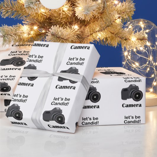 カメラ 写真 自然な瞬間を捉える写真家 ラッピングペーパー (クリスマス)