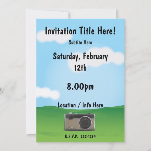 カメラ 招待状 (裏面)