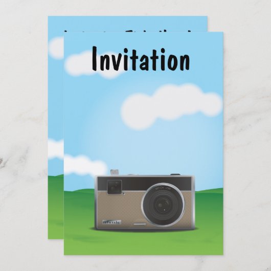 カメラ 招待状 (正面/裏面)