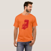 カメラ - 熱いオレンジ Tシャツ (正面フル)