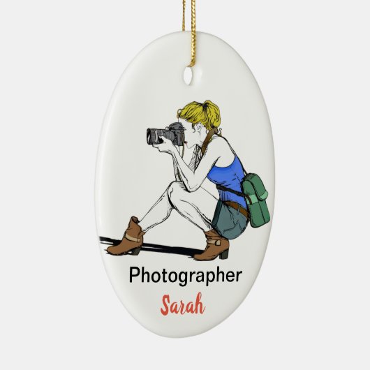 カメラ、誰が後ろに – セラミックカスタマイズオーナメント セラミックオーナメント (右)