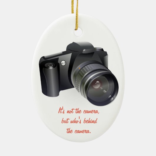 カメラ、誰が後ろに – セラミックカスタマイズオーナメント セラミックオーナメント (裏面)