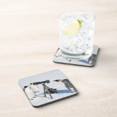 カメラ-飲料用コースターを持つコウテイペンギン コースター (右側)