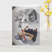 カメラ- 3D芸術-対カメラマン書いて下さい カード (黄色い花)