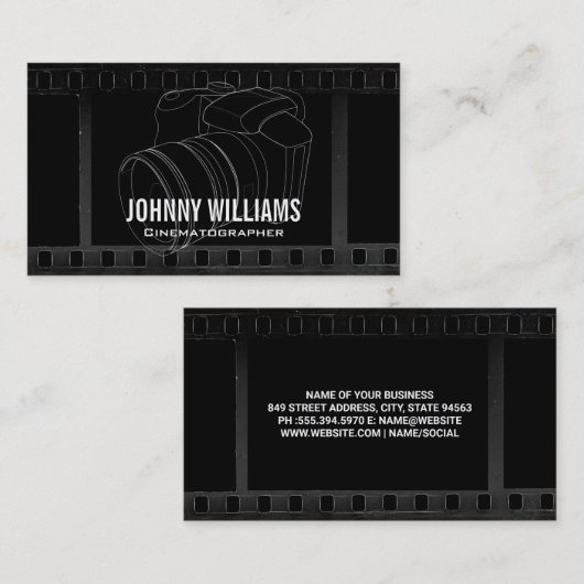 カメラDSLR | フィルム背景名刺 名刺 (正面/裏面)