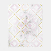 カメリアの幾何学模様4 フリースブランケット (正面)