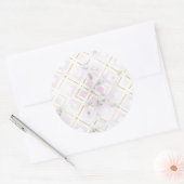 カメリアの幾何学模様4 ラウンドシール (封筒)