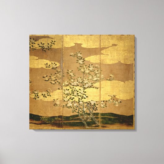 カメリアの花 キャンバスプリント (正面)