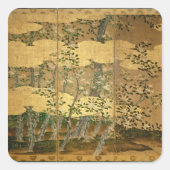 カメリアの花 スクエアシール (正面)