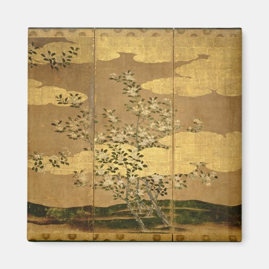 カメリアの花 マグネット (正面)