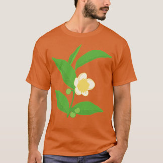 カメリアシネンシスイラストレーション Tシャツ