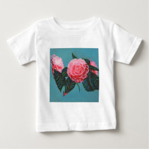 カメリアジャポニカスカイ ベビーTシャツ