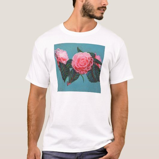 カメリアジャポニカスカイ Tシャツ (正面)