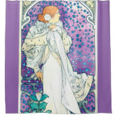 カメリアスのレディアルフォンスミュシャ シャワーカーテン (正面)