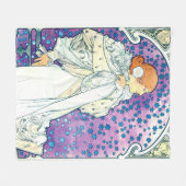 カメリアスのレディアルフォンスミュシャ フリースブランケット (正面(横))