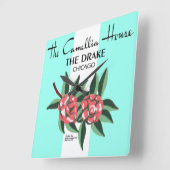 カメリアハウスドレイクホテル，シカゴ， IL スクエア壁時計 (傾斜)