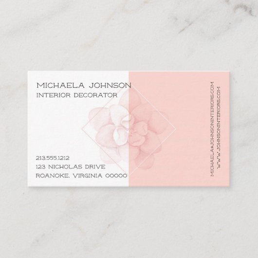 カメリアピンク 名刺 (正面)