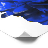 カメリアポップ・アートのブルー ポスター (角)