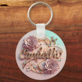 カメリア名キーチェーン キーホルダー (正面)